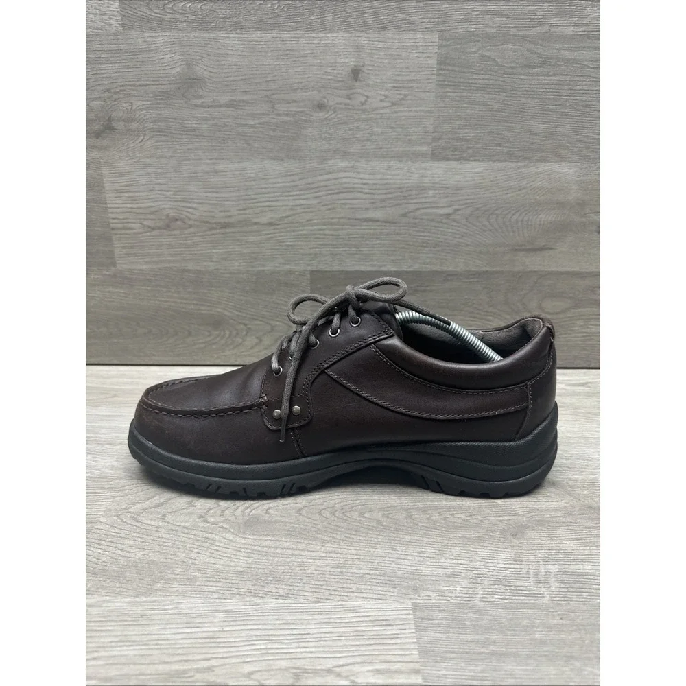 Dansko Wyatt Oxford Shoes Mens US 10.5 EU 44 Mocha Full Grain Leather‎ VERY NICE